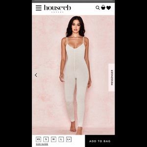 House of CB Zahara Milk Marl Low Back Jumpsuit